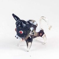 Glass Bull Figure in Glass Figurines Farm Animals category