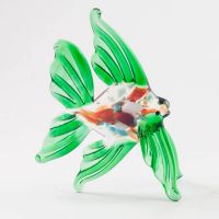 Glass Green Fish Figure in Glass Figurines Sea Life Creatures category