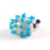 Glass Tiny Blue Hedgehog in Glass Figurines Miniature Figurines category