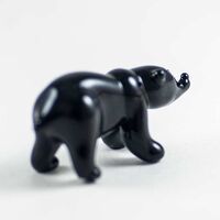Glass Black Bear Figure in Glass Figurines Wild  Animals category
