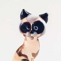 Glass Brown Cat in Glass Figurines Cats category