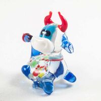 Blown Glass Cow in Glass Figurines Farm Animals category