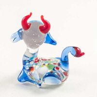 Blown Glass Cow in Glass Figurines Farm Animals category