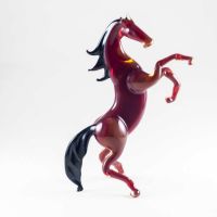 Red Horse Figure in Glass Figurines Farm Animals category