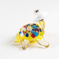 Yellow Glass Turtle in Glass Figurines Reptiles category