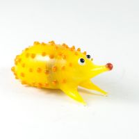 Glass Hedgehog Yellow Figurine in Glass Figurines Wild  Animals category