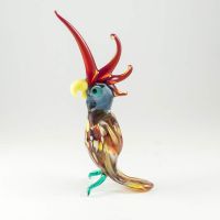Glass Parrot Cockatoo Figurine in Glass Figurines Birds category
