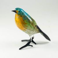 Glass Figurine Red Necked Tanager in Glass Figurines Birds category