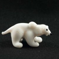 Glass Polar Bear Figurine in Glass Figurines Wild  Animals category