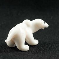 Glass Polar Bear Figurine in Glass Figurines Wild  Animals category