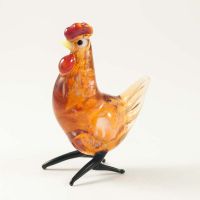 Glass Pretty Hen in Glass Figurines Birds category