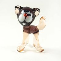 Glass Cat Figurine in Glass Figurines Cats category