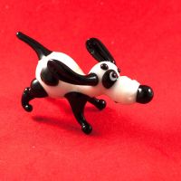 Glass White Dog in Glass Figurines Dogs category
