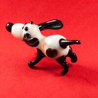 Glass White Dog in Glass Figurines Dogs category