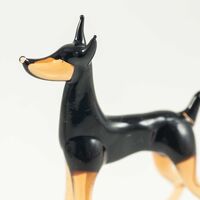 Glass Dog Doberman Figurine in Glass Figurines Dogs category