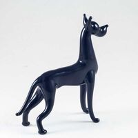 German Dog Black Figurine in Glass Figurines Dogs category