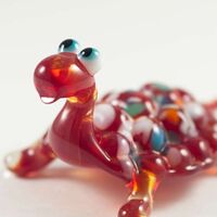 Glass Red Turtle in Glass Figurines Reptiles category