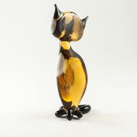 Handsome Siamese Cat Figurine in Glass Figurines Cats category