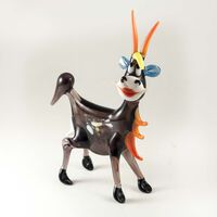 Handsome Glass Goat in Glass Figurines Farm Animals category