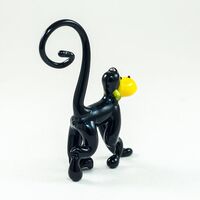 Glass Black Monkey in Glass Figurines Wild  Animals category