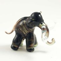 Gray Mammoth Figurine in Glass Figurines Wild  Animals category