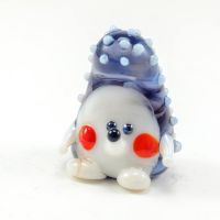 Bright Blue Hedgehog Figurine in Glass Figurines Wild  Animals category