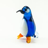 Hand Blown Glass Penguin Figurine in Glass Figurines Birds category