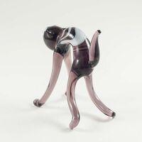 Glass Black Scared Cat in Glass Figurines Cats category