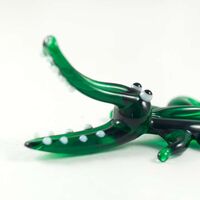 Green Crocodile Glass Figure in Glass Figurines Reptiles category
