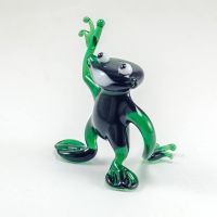 Frog on One Leg in Glass Figurines Reptiles category