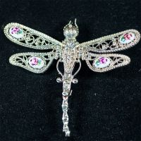 Finift White Brooch Large  Dragonfly in Finift Jewelry Brooches category