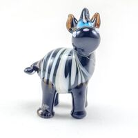 Glass Black Zebra Figurine in Glass Figurines Wild  Animals category