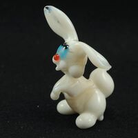 Little Glass White Bunny in Glass Figurines Wild  Animals category