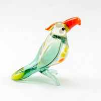 Glass Parrot Figure in Glass Figurines Birds category