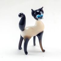 Glass Figurine White Cat in Glass Figurines Cats category