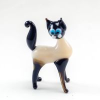 Glass Figurine White Cat in Glass Figurines Cats category