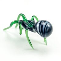 Glass Black Spider in Glass Figurines Insects category