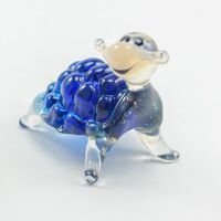 Blue Glass Turtle in Glass Figurines Reptiles category
