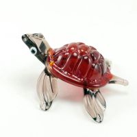 Glass Red Sea Turtle in Glass Figurines Reptiles category