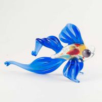 Blue Glass Fish Telescope in Glass Figurines Sea Life Creatures category