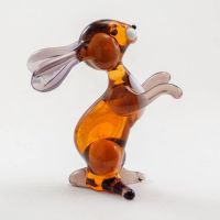 Little Glass Rabbit Figurine in Glass Figurines Wild  Animals category