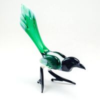 Magpie Glass Figurine in Glass Figurines Birds category