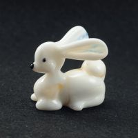 Little White Rabbit in Glass Figurines Wild  Animals category