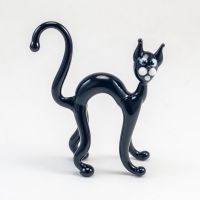 Glass Black Cat in Glass Figurines Cats category