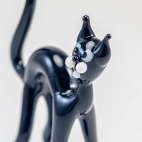 Glass Black Cat in Glass Figurines Cats category
