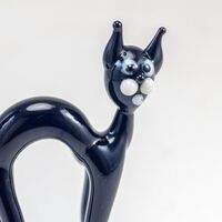 Glass Black Cat in Glass Figurines Cats category