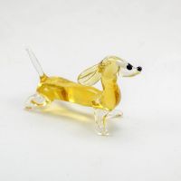 Brown Dachshund in Glass Figurines Dogs category