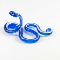 Glass Gray Snake Figurine in Glass Figurines Reptiles category