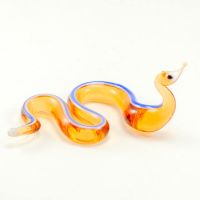 Glass Beige Snake Figure in Glass Figurines Reptiles category