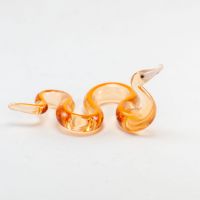 Glass Yellow Snake Figure in Glass Figurines Reptiles category